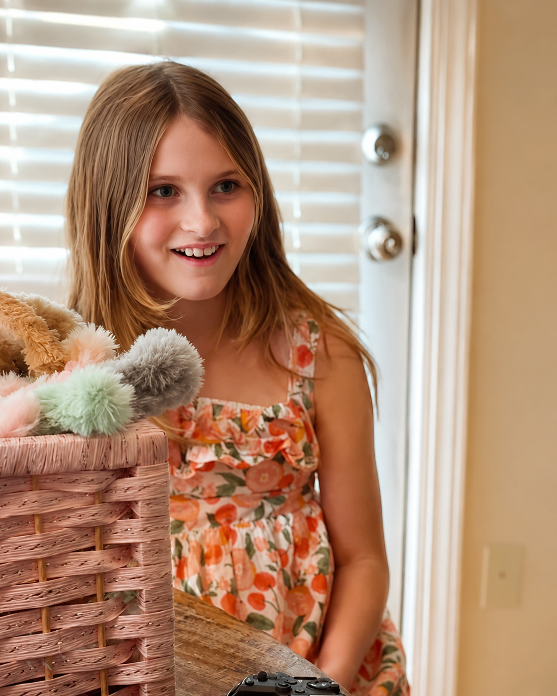 Young girl smiling brightly during a private magic experience